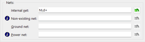 PCB properties dialog: Netlist patterns